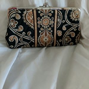 Vera Bradley kisslock wallet in Cafe Latte
